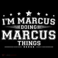Im Marcus Doing Marcus Things Drawstring Bag