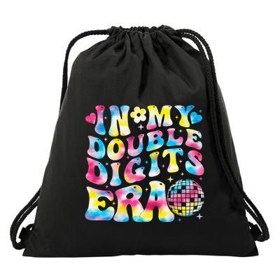 In My Double Digits Era 10th Birthday Party 10 Year Old Drawstring Bag