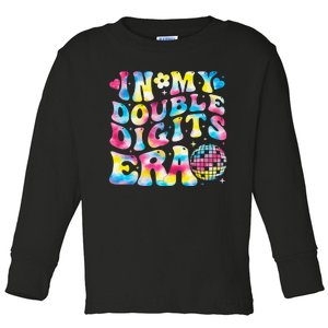 In My Double Digits Era 10th Birthday Party 10 Year Old Toddler Long Sleeve Shirt