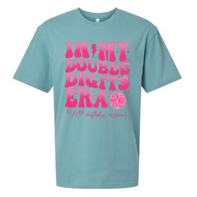 In My Double Digits Era 10th Birthday Girl 10 Year Old Sueded Cloud Jersey T-Shirt