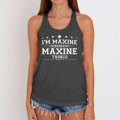 Im Maxine Doing Maxine Things Women's Knotted Racerback Tank