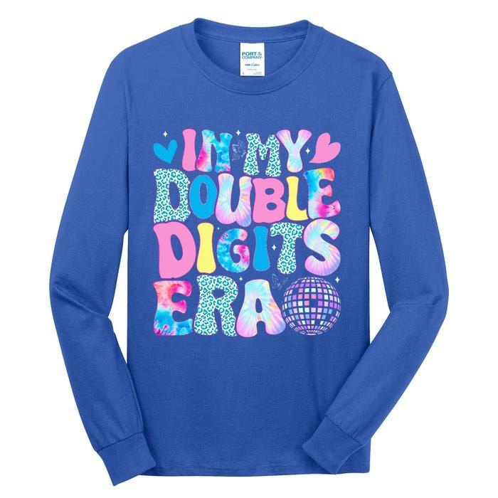 In My Double Digits Era Retro 10 Year Old 10th Birthday Tall Long Sleeve T-Shirt