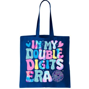 In My Double Digits Era Retro 10 Year Old 10th Birthday Tote Bag