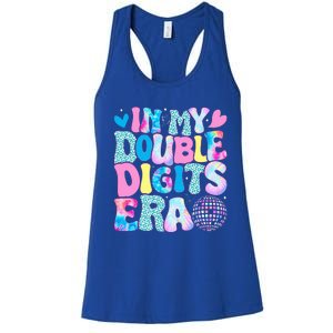 In My Double Digits Era Retro 10 Year Old 10th Birthday Women's Racerback Tank