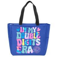 In My Double Digits Era Retro 10 Year Old 10th Birthday Zip Tote Bag