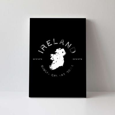 Ireland Map Dublin Galway Cork Graphic Canvas