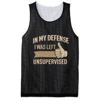In My Defense I Was Left Unsupervised Mesh Reversible Basketball Jersey Tank