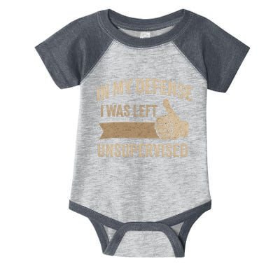 In My Defense I Was Left Unsupervised Infant Baby Jersey Bodysuit
