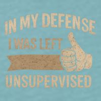 In My Defense I Was Left Unsupervised Sueded Cloud Jersey T-Shirt