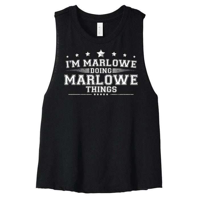 Im Marlowe Doing Marlowe Things Women's Racerback Cropped Tank