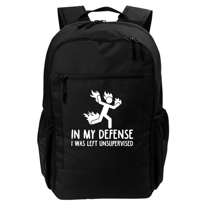 In My Defense I Was Left Unsupervised Daily Commute Backpack