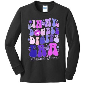 In My Double Digits Era 10th Birthday Kids Long Sleeve Shirt