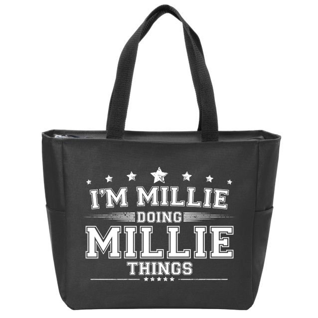 Im Millie Doing Millie Things Zip Tote Bag