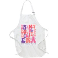 In My Double Digits Era 10th Birthday Version Groovy Retro Full-Length Apron With Pockets