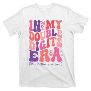 In My Double Digits Era 10th Birthday Version Groovy Retro T-Shirt