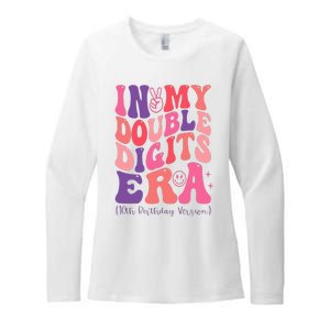 In My Double Digits Era 10th Birthday Version Groovy Retro Womens CVC Long Sleeve Shirt