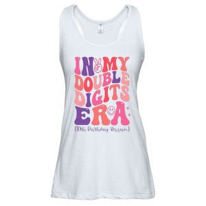 In My Double Digits Era 10th Birthday Version Groovy Retro Ladies Essential Flowy Tank