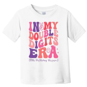 In My Double Digits Era 10th Birthday Version Groovy Retro Toddler T-Shirt