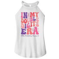 In My Double Digits Era 10th Birthday Version Groovy Retro Women's Perfect Tri Rocker Tank