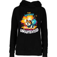 In My Defense I Was Left Unsupervised Gato Divertido Premium Womens Funnel Neck Pullover Hood