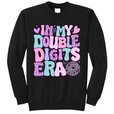 In My Double Digits Era Retro 10 Year Old 10th Birthday Girl Sweatshirt