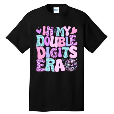 In My Double Digits Era Retro 10 Year Old 10th Birthday Girl Tall T-Shirt