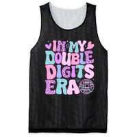 In My Double Digits Era Retro 10 Year Old 10th Birthday Girl Mesh Reversible Basketball Jersey Tank