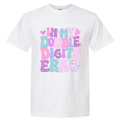 In My Double Digits Era Retro 10 Year Old 10th Birthday Girl Garment-Dyed Heavyweight T-Shirt