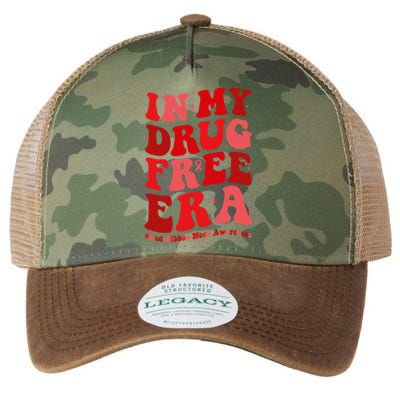 In My Drugs Free Era Funny Red Ribbon Week Awareness Support Squad Legacy Tie Dye Trucker Hat