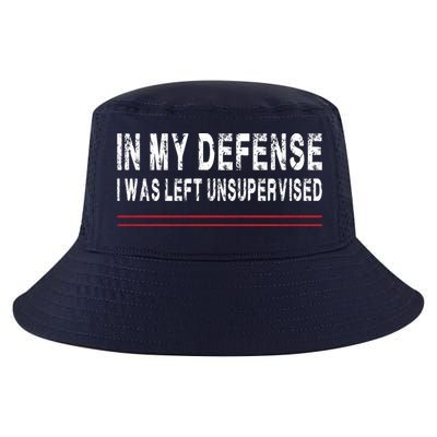 In My Defense I Was Left Unsupervised Cool Comfort Performance Bucket Hat
