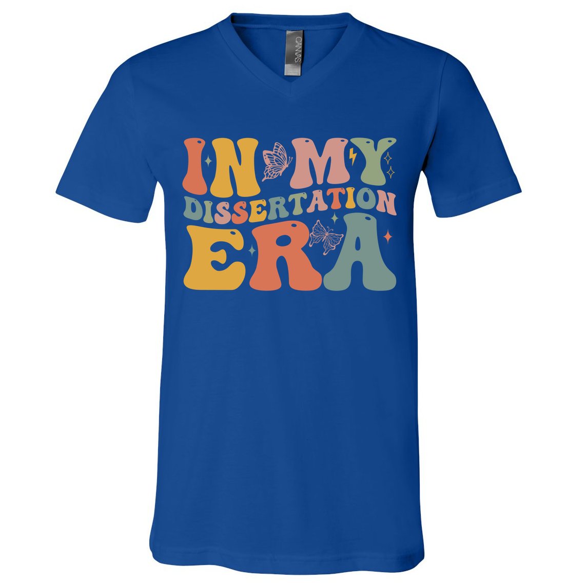 In My Dissertation Era School College Graduate Program Gift V-Neck T-Shirt