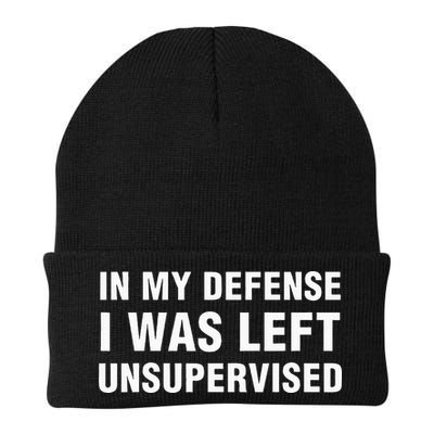 In My Defense I Was Left Unsupervised Knit Cap Winter Beanie