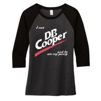 I Met Db Cooper And He Ate My Pussy Women's Tri-Blend 3/4-Sleeve Raglan Shirt