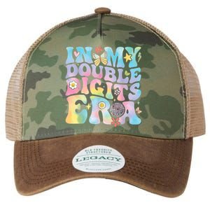 In My Double Digits Era Retro 10 Year Old 10th Birthday Girl Legacy Tie Dye Trucker Hat