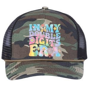 In My Double Digits Era Retro 10 Year Old 10th Birthday Girl Retro Rope Trucker Hat Cap