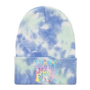 In My Double Digits Era Retro 10 Year Old 10th Birthday Girl Tie Dye 12in Knit Beanie