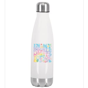 In My Double Digits Era Retro 10 Year Old 10th Birthday Girl Stainless Steel Insulated Water Bottle