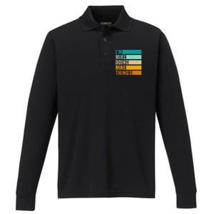 I'm Mike Doing Mike Things  Funny First Name Performance Long Sleeve Polo