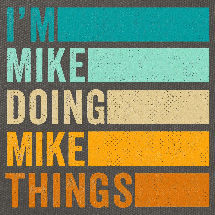 I'm Mike Doing Mike Things  Funny First Name Cotton Canvas Backpack