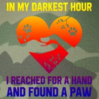 In My Darkest Hour I Reached For A Hand Found A Paw Xmas Gift Legacy Tie Dye Trucker Hat