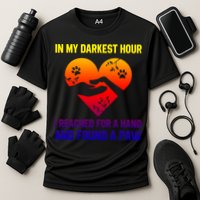 In My Darkest Hour I Reached For A Hand Found A Paw Xmas Gift Performance Shirt