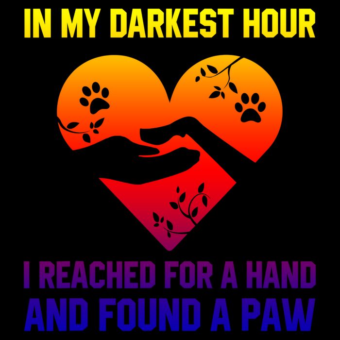 In My Darkest Hour I Reached For A Hand Found A Paw Xmas Gift Impact Tech Backpack