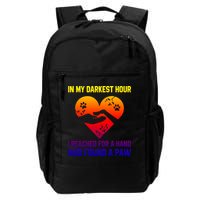 In My Darkest Hour I Reached For A Hand Found A Paw Xmas Gift Backpack
