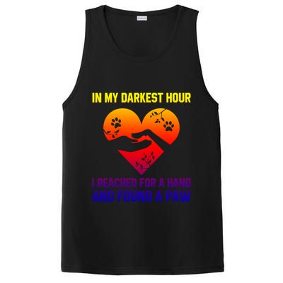 In My Darkest Hour I Reached For A Hand Found A Paw Xmas Gift PosiCharge Competitor Tank