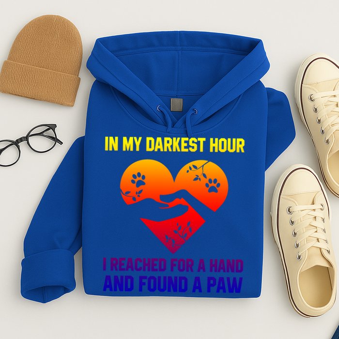 In My Darkest Hour I Reached For A Hand Found A Paw Xmas Gift Hoodie