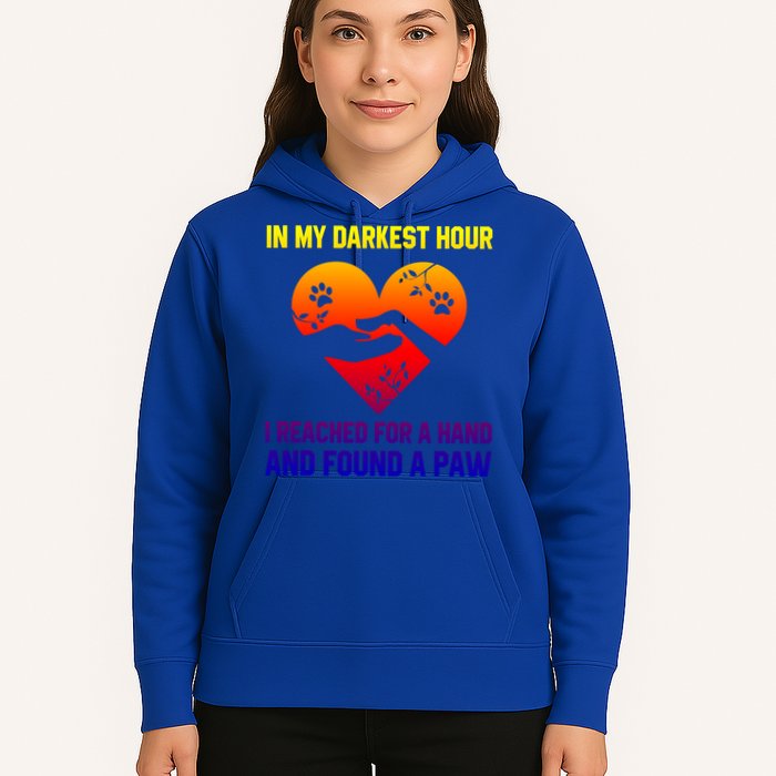 In My Darkest Hour I Reached For A Hand Found A Paw Xmas Gift Hoodie
