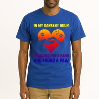 In My Darkest Hour I Reached For A Hand Found A Paw Xmas Gift Tall T-Shirt