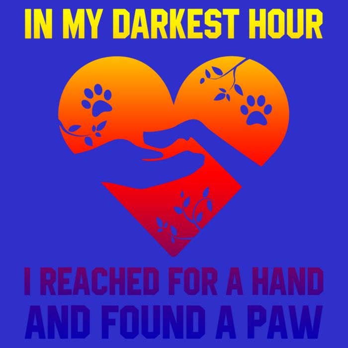 In My Darkest Hour I Reached For A Hand Found A Paw Xmas Gift 16 in Basic Backpack