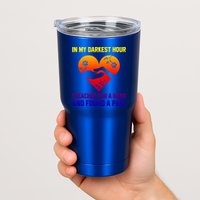 In My Darkest Hour I Reached For A Hand Found A Paw Xmas Gift Tumbler
