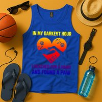 In My Darkest Hour I Reached For A Hand Found A Paw Xmas Gift Tank Top